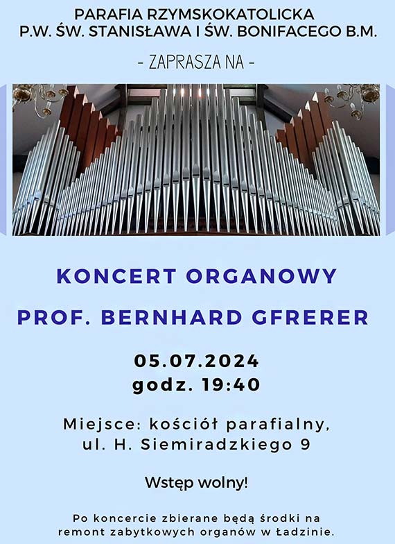 Mistrz organw z Austrii w winoujciu: Niezapomniany koncert w Kociele w. Stanisawa i w. Bonifacego. Zapraszamy!