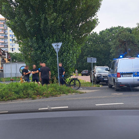 Wypadek z udziaem dwch rowerzystw