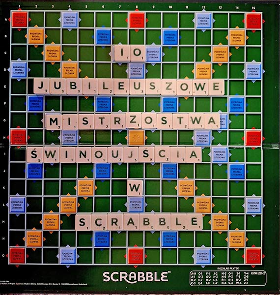 Jubileuszowy turniej Scrabble w winoujciu