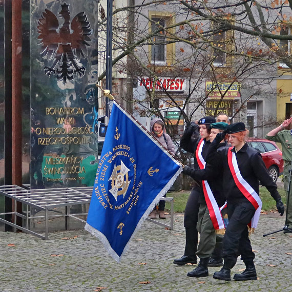 Hufiec Ziemi Woliskiej ZHP w winoujciu uczci 106. rocznic Odzyskania Niepodlegoci pod nowym sztandarem