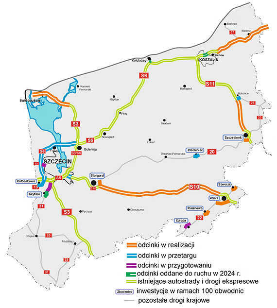 Rok 2024 na zachodniopomorskich drogach krajowych