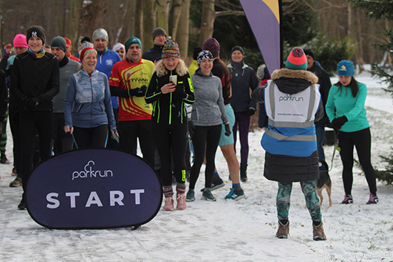 380. parkrun w zimowej scenerii