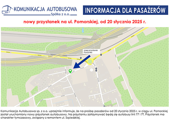 Nowy przystanek na ul. Pomorskiej