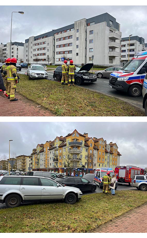 Zderzenie dwch Volkswagenw na ulicy 11 Listopada