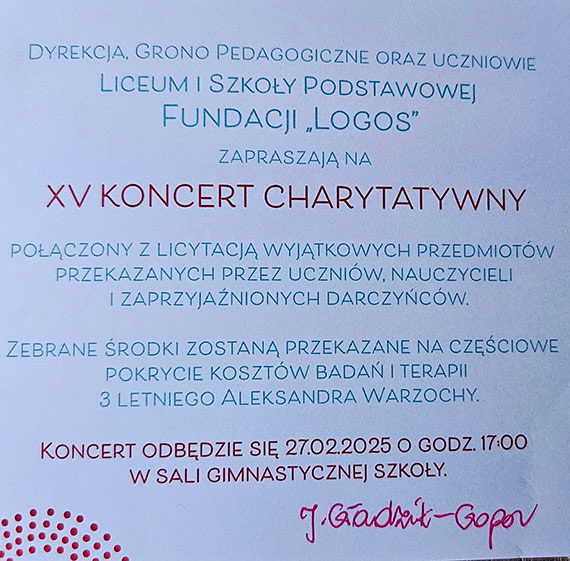 XV Koncert Charytatywny – Pommy maemu Olusiowi!