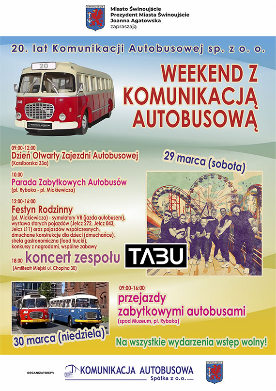 Jubileusz spki autobusowej. Zabytkowe autobusy, dzie otwarty i koncert w amfiteatrze