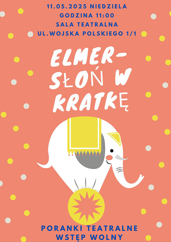 Elmer – słoń w kratkę. Teatralny poranek dla najmłodszych w Świnoujściu