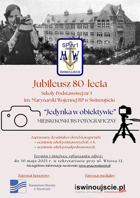 „Jedynka w obiektywie” – konkurs fotograficzny z okazji 80-lecia Szkoy Podstawowej nr 1 w winoujciu