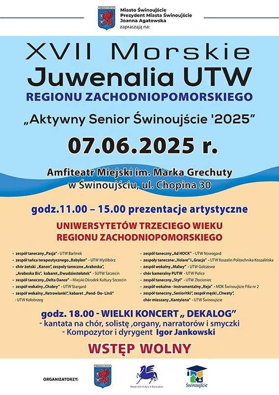 XVII Morskie Juwenalia UTW REGIONU ZACHODNIOPOMORSKIEGO