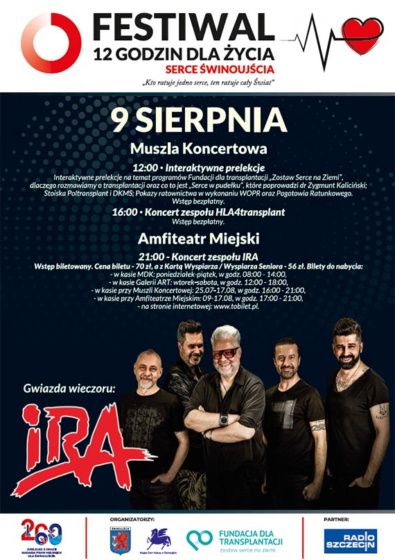 Koncert zespou IRA – Amfiteatr, 09.08.2025, godz. 21:00