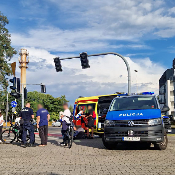 13-letnia rowerzystka trafia do szpitala po upadku przy ul. Grunwaldzkiej