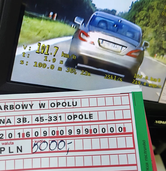 191km/h na liczniku. Policja mwi STOP- 5000 z mandatu dla recydywisty