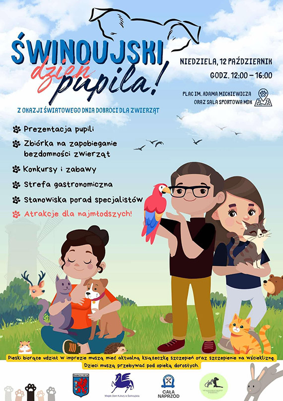 Z myl o zwierztach - winoujski Dzie Pupila ju w niedziel, 12 padziernika