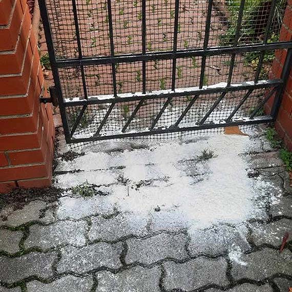 Wandale „podzikowali” za brak cukierkw? Halloweenowy wybryk na osiedlu Legionw