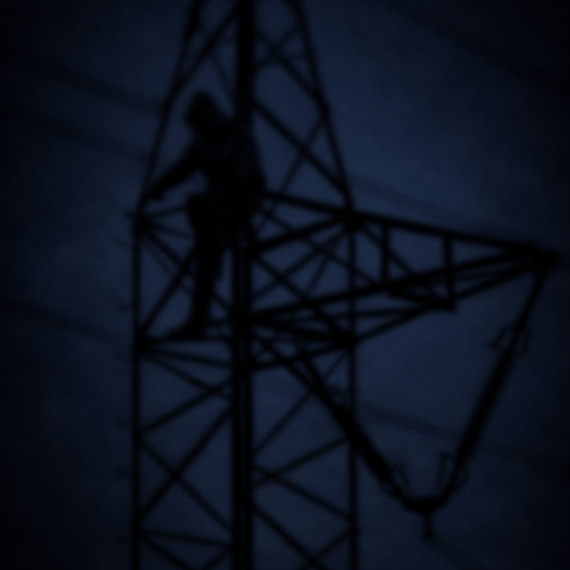 Rec�aw: M�czyzna na s�upie wysokiego napi�cia. Kilkugodzinna akcja s�u�b w gminie Wolin