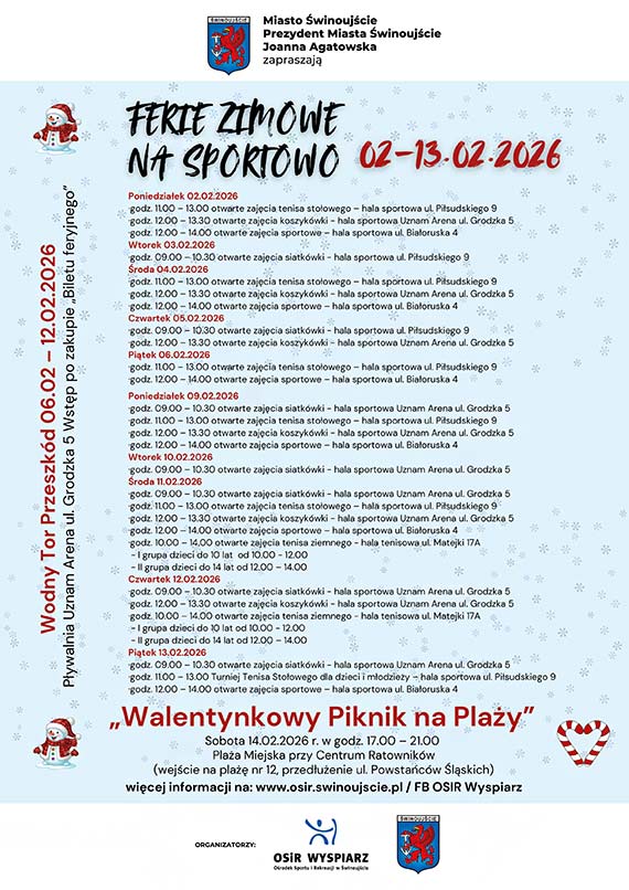 Ferie zimowe z OSiR Wyspiarz na sportowo