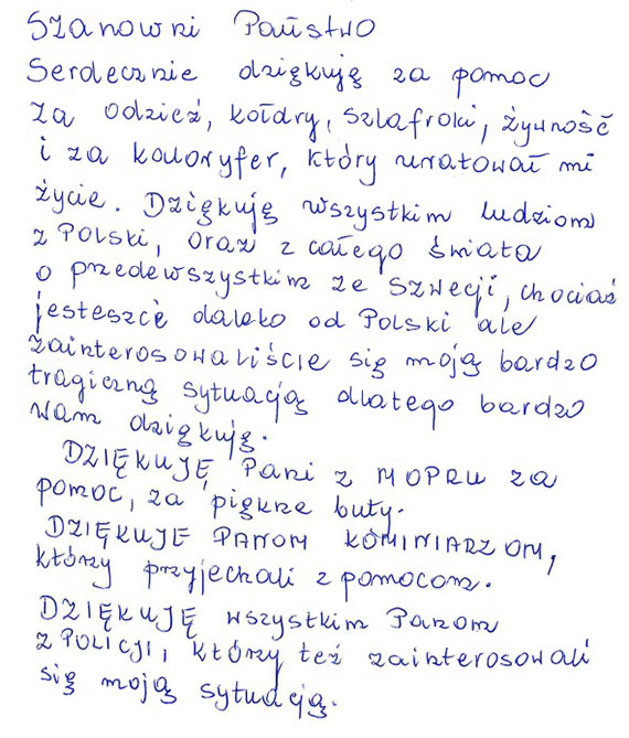 Czasem wystarczy 7 dni, by zmieni� czyje� �ycie… Podzi�kowania Pani Haliny