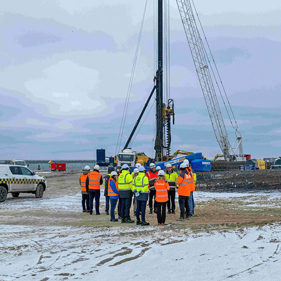 Z wizytą na placu budowy – zespół Baltica 2 na terenie terminalu T5 w Gdańsku