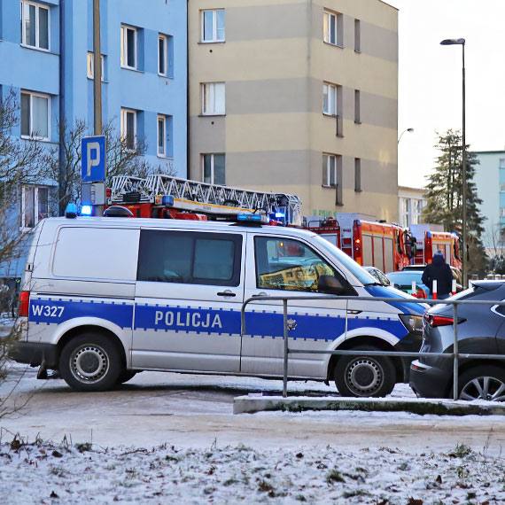 Po�ar piecyka gazowego w budynku przy ulicy Ko�ciuszki