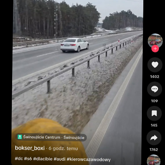 �winouj�cie droga S3 -brawurowa jazda pod pr�d