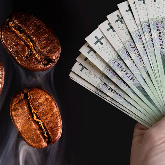 Kawa w ub.r. dwucyfrowo dro�a�a. Najbardziej posz�y w g�r� ceny mielonej