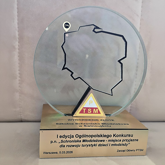 Z�ote Wyr�nienie dla Szkolnego Schroniska M�odzie�owego w �winouj�ciu
