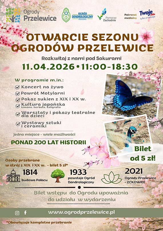 Otwarcie sezonu Ogrod�w Przelewice – dzie� pe�en natury, kultury, edukacji i inspiracji