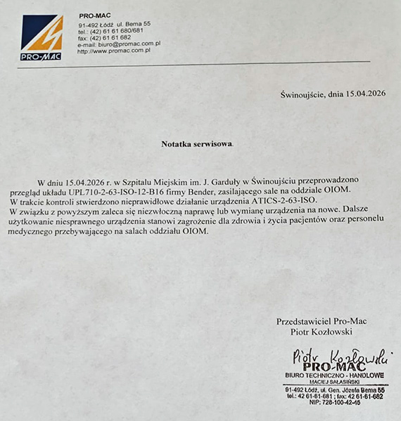 Urz�d Miasta: Na OIOM-ie zawi�d� sprz�t