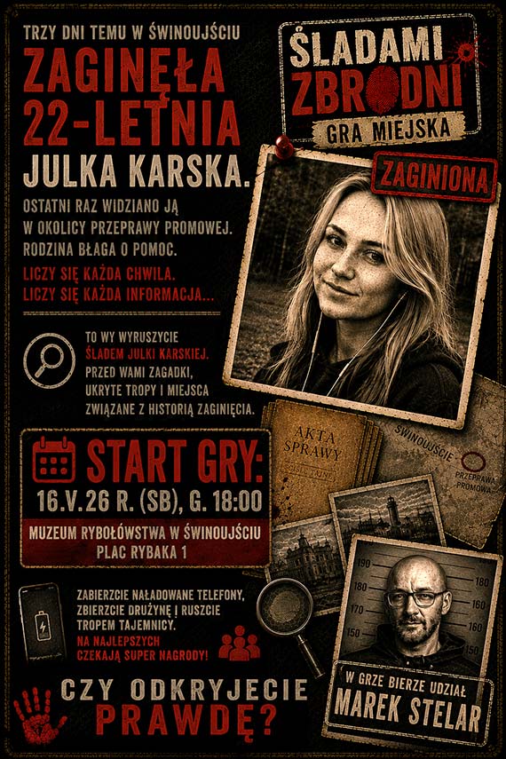 �ladami Zbrodni w �winouj�ciu. Mieszka�cy wciel� si� w �ledczych podczas Kryminalnej Nocy Muze�w