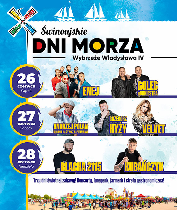 �winoujskie Dni Morza 2026. Trzy dni muzyki, rodzinnych atrakcji i wsp�lnego �wi�towania nad Ba�tykiem