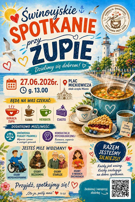 Nie b�d� sam — przyjd� na �winoujskie Spotkanie przy Zupie!