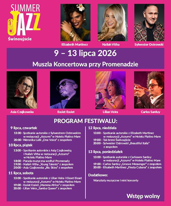 SUMMER JAZZ �WINOUJ�CIE 2026 – pi�� dni muzycznych emocji nad morzem! 