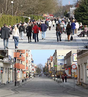 Tumy na promenadzie<br />Pustki na deptaku